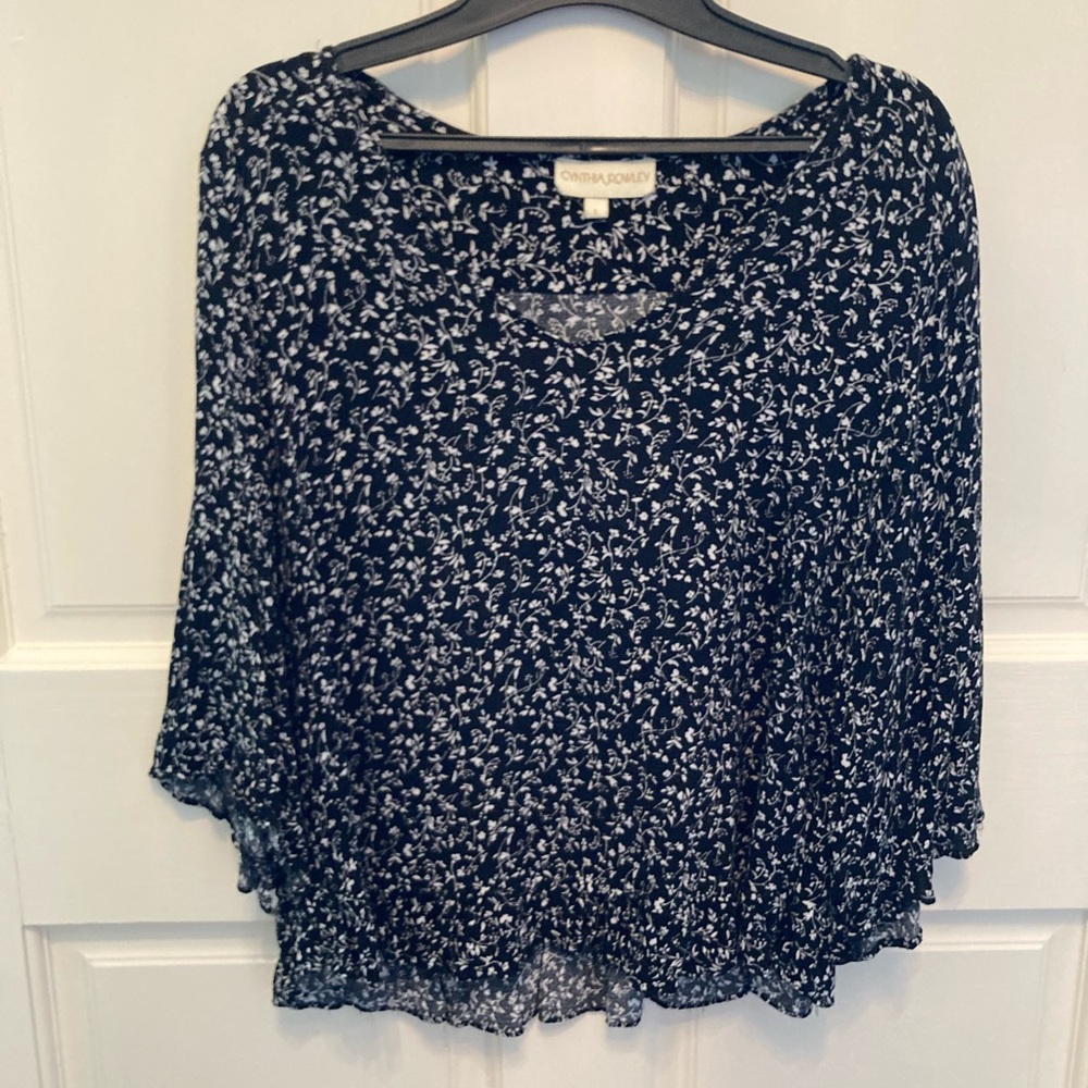 Cynthia Rowley black and white top